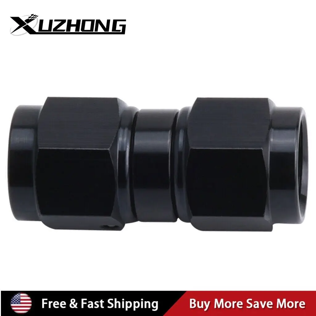 

Aluminum Black Female Straight Swivel Coupler Union Fitting Adapter 6AN 10AN