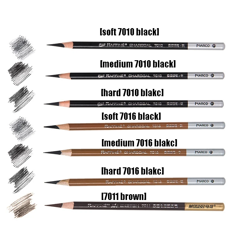 Imagen 6: Conjunto de 3 unids/set de herramientas profesionales para dibujo, lápiz de carbón blanco, HB, suave, medio duro, negro, suministros de arte