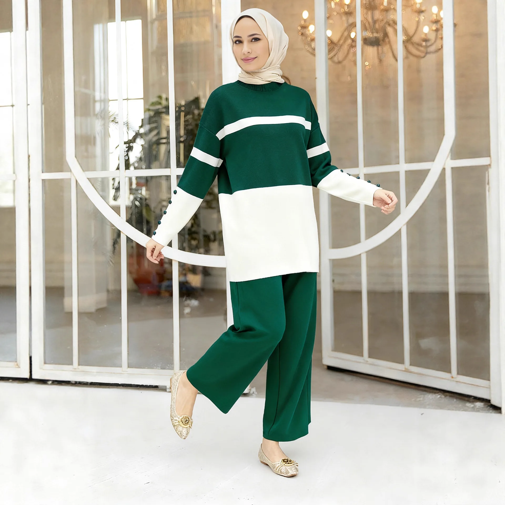 طقم نسائي من قطعتين للعيد، ستر - مراجعة Jalabiya Women Arabic وسعره