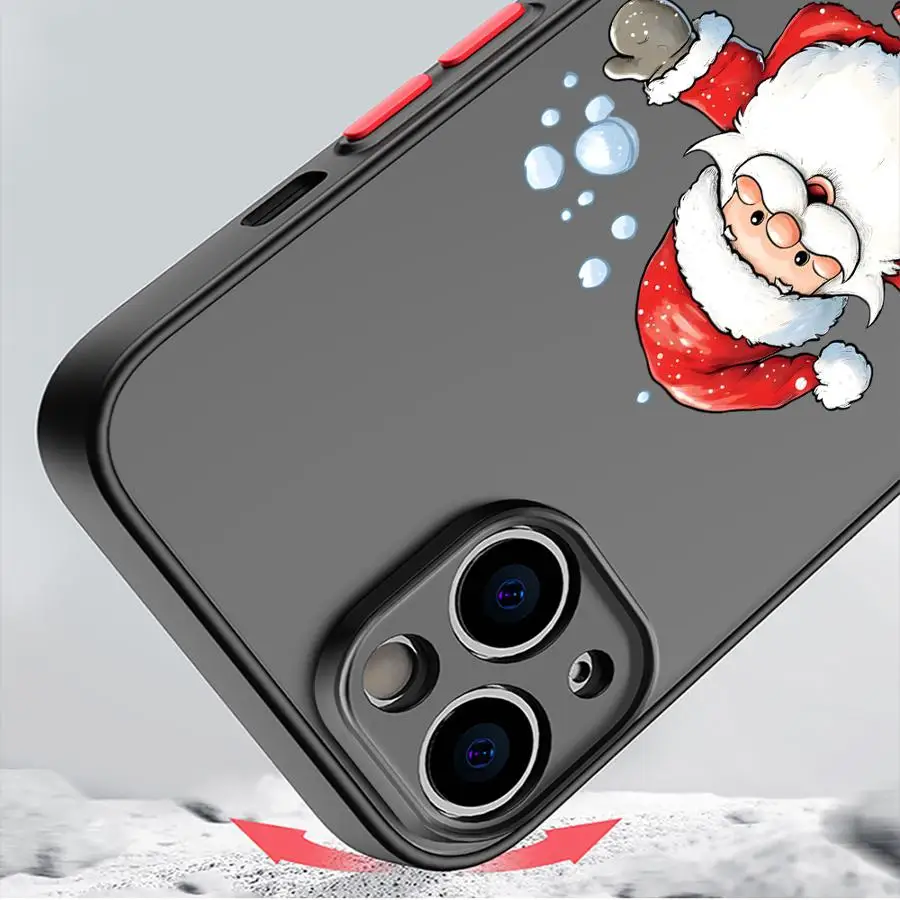 الكرتون عيد الميلاد الغزلان عودة غطاء الهاتف الحال بالنسبة آيفون 13 Mini 14 16e 15 Plus 12 11 17 Air XS 17 16 Pro Max #4