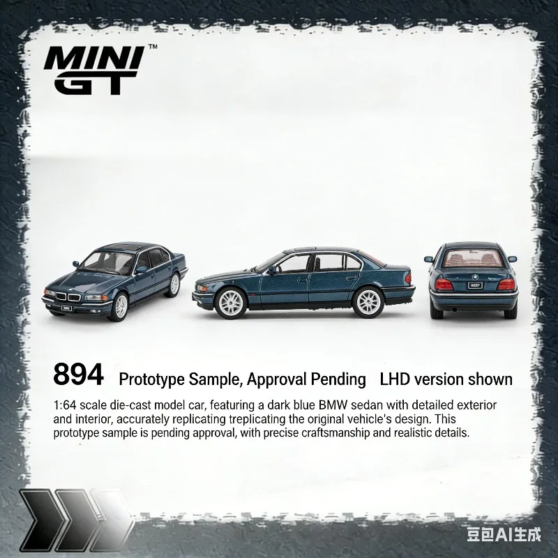 

MINI GT 1:64 BMW 750IL Sorrento Realistic Alloy Car Model, Boys' Holiday Gift Toy, Adult Collection Decoration Item.