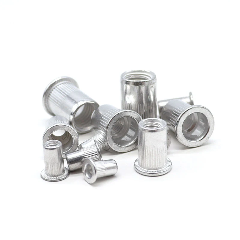 5/10pcs M3 M4 M5 M6 M8 M10 M12 Flat Metric Threaded Rivet Nuts Aluminium Flange Rivnut Insert Nutsert Nuts Fastener