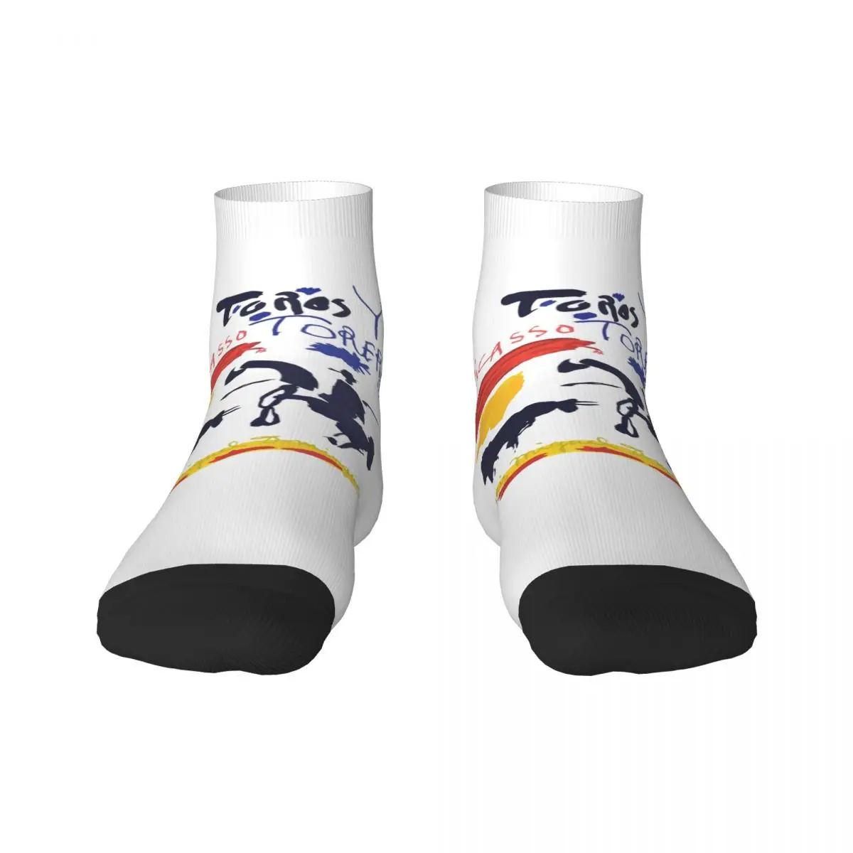 Toros Y Toreros Men's Crew Socks Unisex Funny 3D Printed Pablo Picasso Bulls and Bullfighters Dress Socks