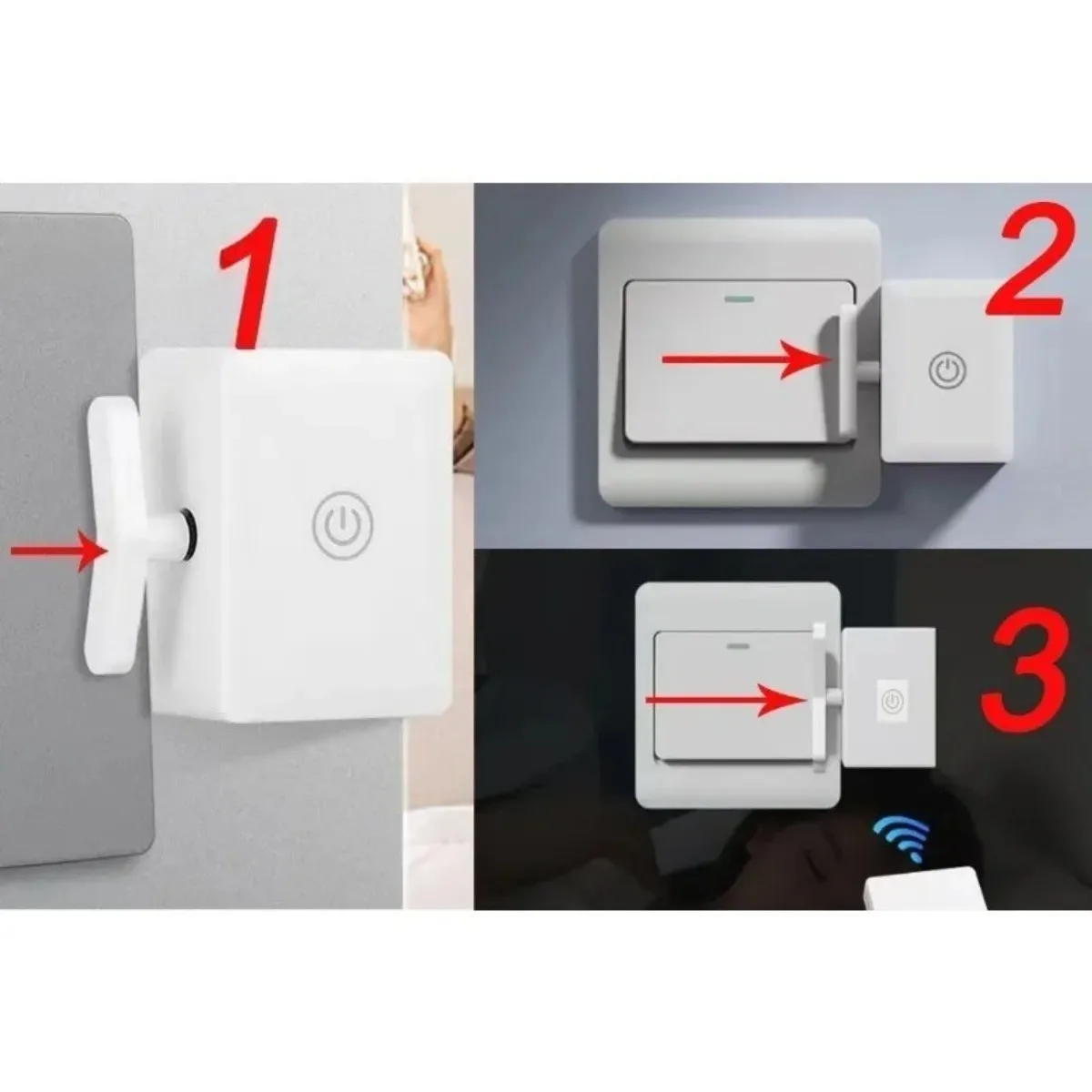 Wireless Control Light Switch Off Tool Automatic Button Pusher Intelligent USB Rechargeable Lazy Remote Control Switch for Home