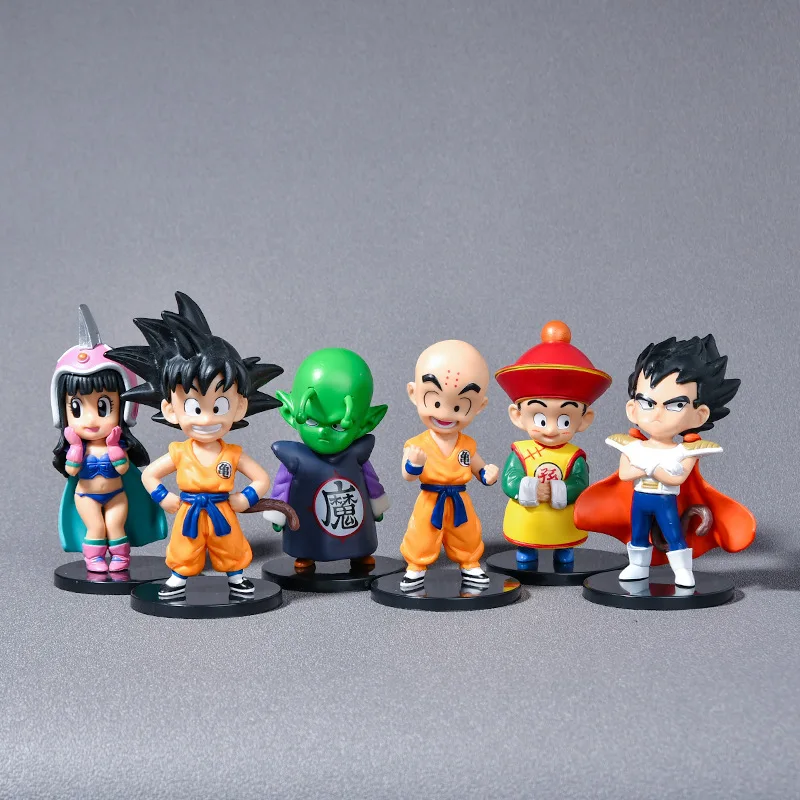 

Mini Size Dragon Ball Anime Figures Son Goku Gohan Piccolo Vegeta Pvc Model Doll Desktop Decoration Ornaments Collection Gift