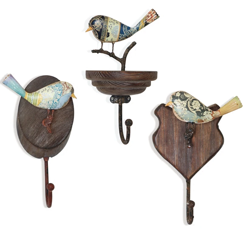 

GG002 American French rural retro rural bird decoration hook creative wall hook clothes hook