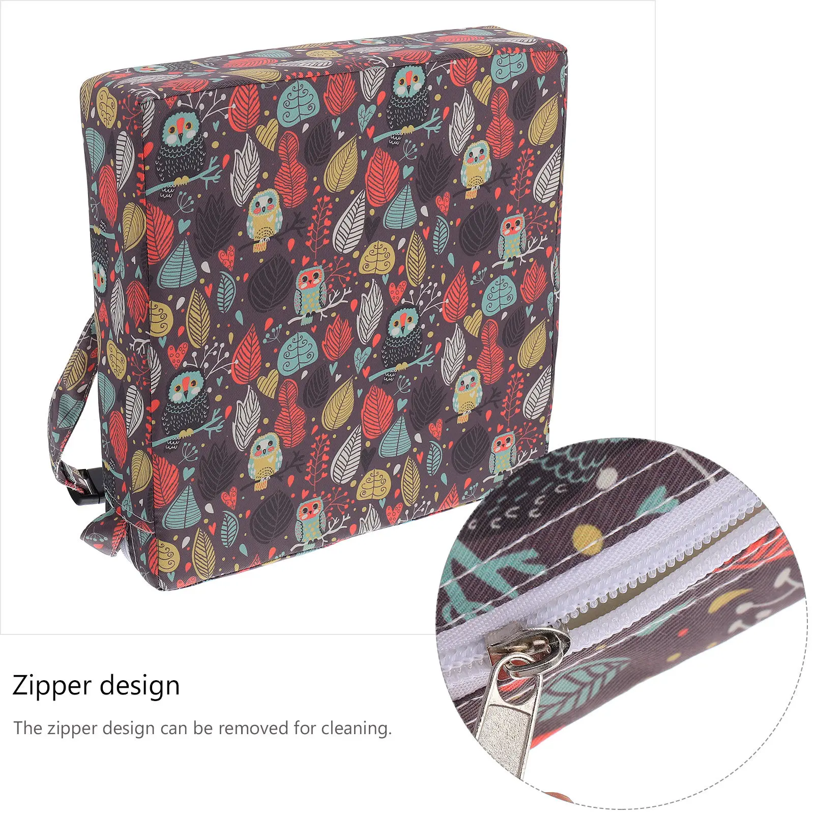 kids-dining-chair-cushion-cartoon-print-detachable-washable-buckle-strap-safety-fit-for-children-baby-toddler-seat-pad