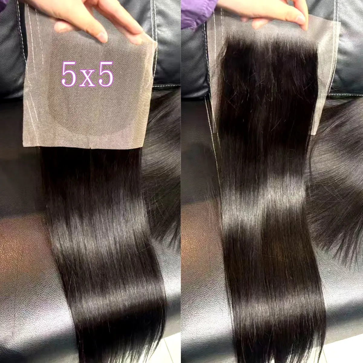 13X4 مستقيم الدانتيل أمامي فقط 4x4 5X5 الدانتيل الطبيعي إغلاق قبل قطعها السويسري الدانتيل الشفاف 100% ريمي الشعر البشري للنساء