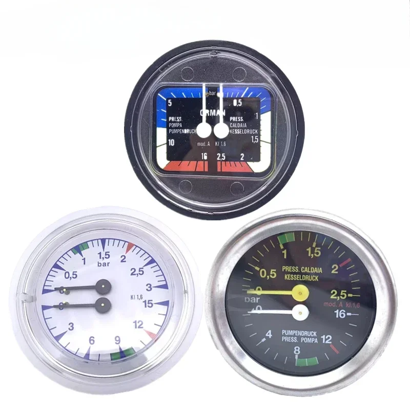 CMA Astoria WEGA Coffee Machine Pressure Gauge Double Pointer Barometer Water Pressure Gauge Coffee Machine Accessories