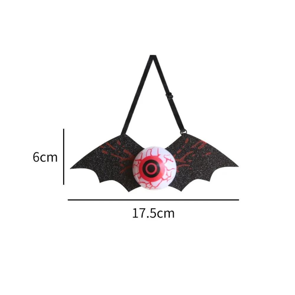 Spooky Halloween Light Up Eyeball Tie Haunted Adjustable Straps Gold Dust Bat Bow Tie Realistic Reusable Halloween Tie Props