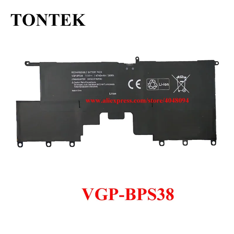 New 7.5V 4740mAh VGP-BPS38 BPS38 Laptop Battery For SONY VAIO PRO11 PRO13 SVP1321BPXB SVP13216PG SVP132A1CM SVP11217SCS