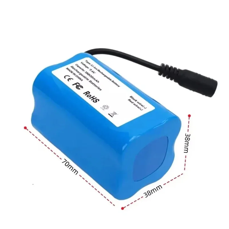 Batteria per barca Rc 7.4V 19800mAh con connettore 3 in1 per T188 2011-5 T888 V007 H18 C1 telecomando esche da pesca barche giocattoli per navi