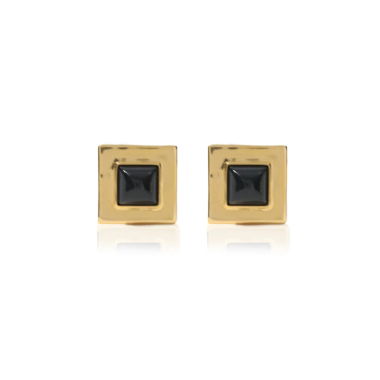 

Stylish and simple, niche personality, geometric square earrings, exaggerated ear clips, women without ear piercings