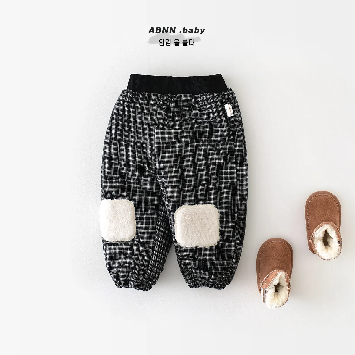 2023 Winter Baby Warm Pants 0 To 4 Years Newborn Toddler Cooton Thick Trouse Fashion Infant Plaid Pants Girls Boys Clothes