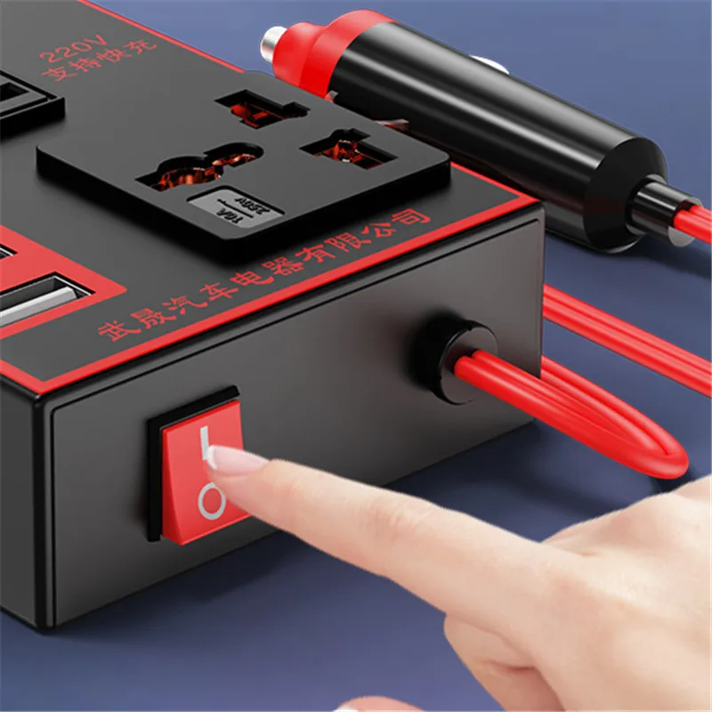 

Home Socket Auto Charger Converter Adapter 1500W Car Power Inverter 12V 24V to 220V with USB Charging Mobile Phone Truck