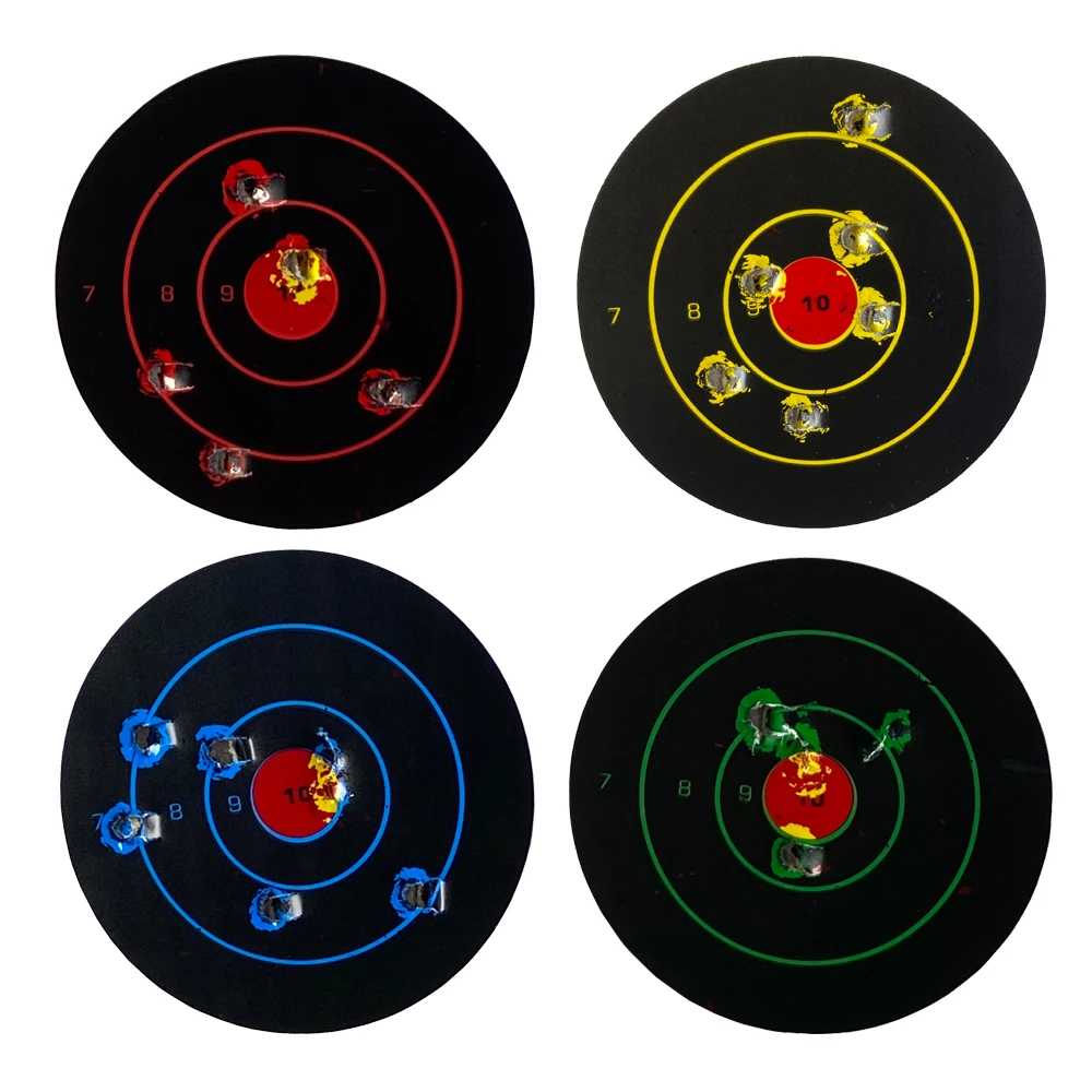 

REAL Color-Impact Four Colors Sticker Targets 3 Inch in Diameter 40 Counts Pack