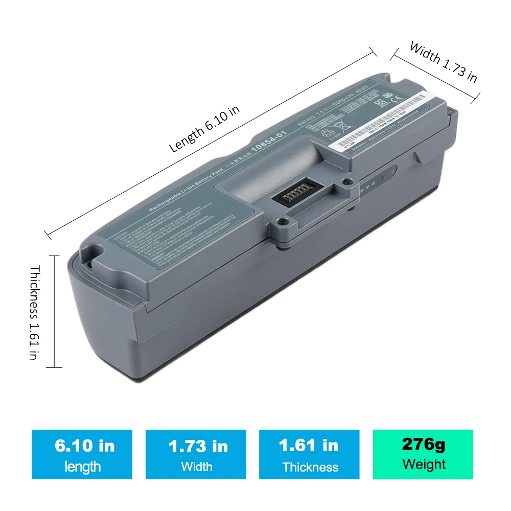 10854-01 Replacement Li-ion Battery Compatible with Trimble YAN2/YAN II Survey Multimeter 7.5V  6000mAh/45WH