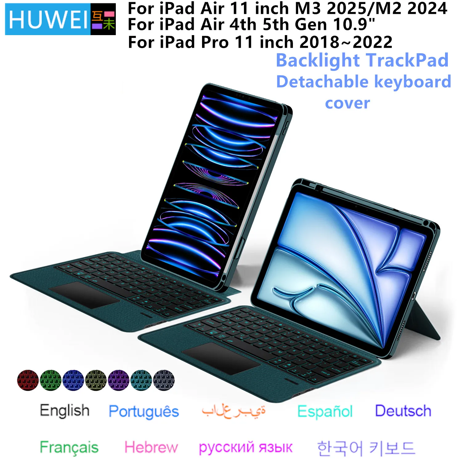

Magic Keyboard for iPad Air 11 inch M3 2025 M2 2024 Case for iPad Air 4 4th 5 5th 6th Gen Pro 11" Backlight keyboard Cover Folio