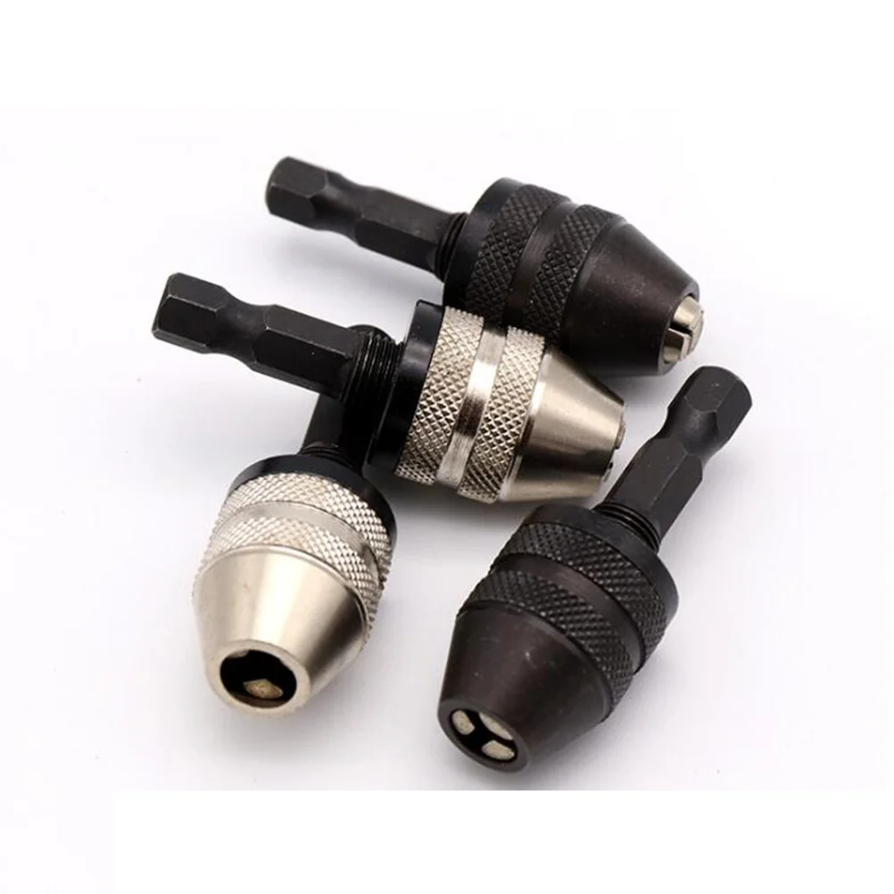 Бесключевой мини-сплавный трехкулачковый сверлильный патрон 0,3-6,5 мм, адаптер патрона для ударной отвертки, держатель без бита, ручная дрель