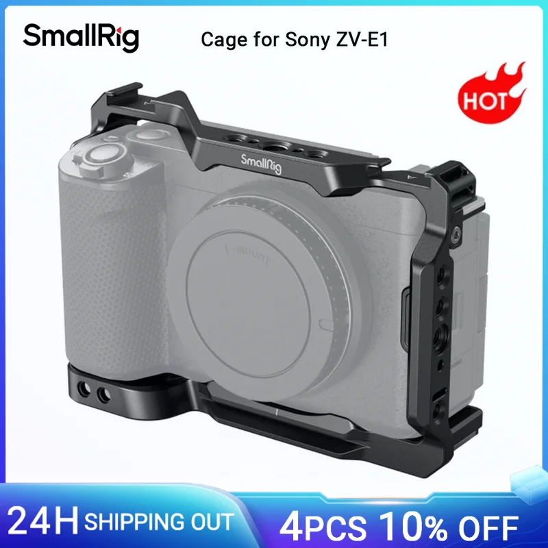 

SmallRig ZV-E1 Cage for Sony ZV-E1, Full Camera Cage for Sony Alpha ZV-E1, Built-in Quick Release Plate for Arca-Swiss - 4256