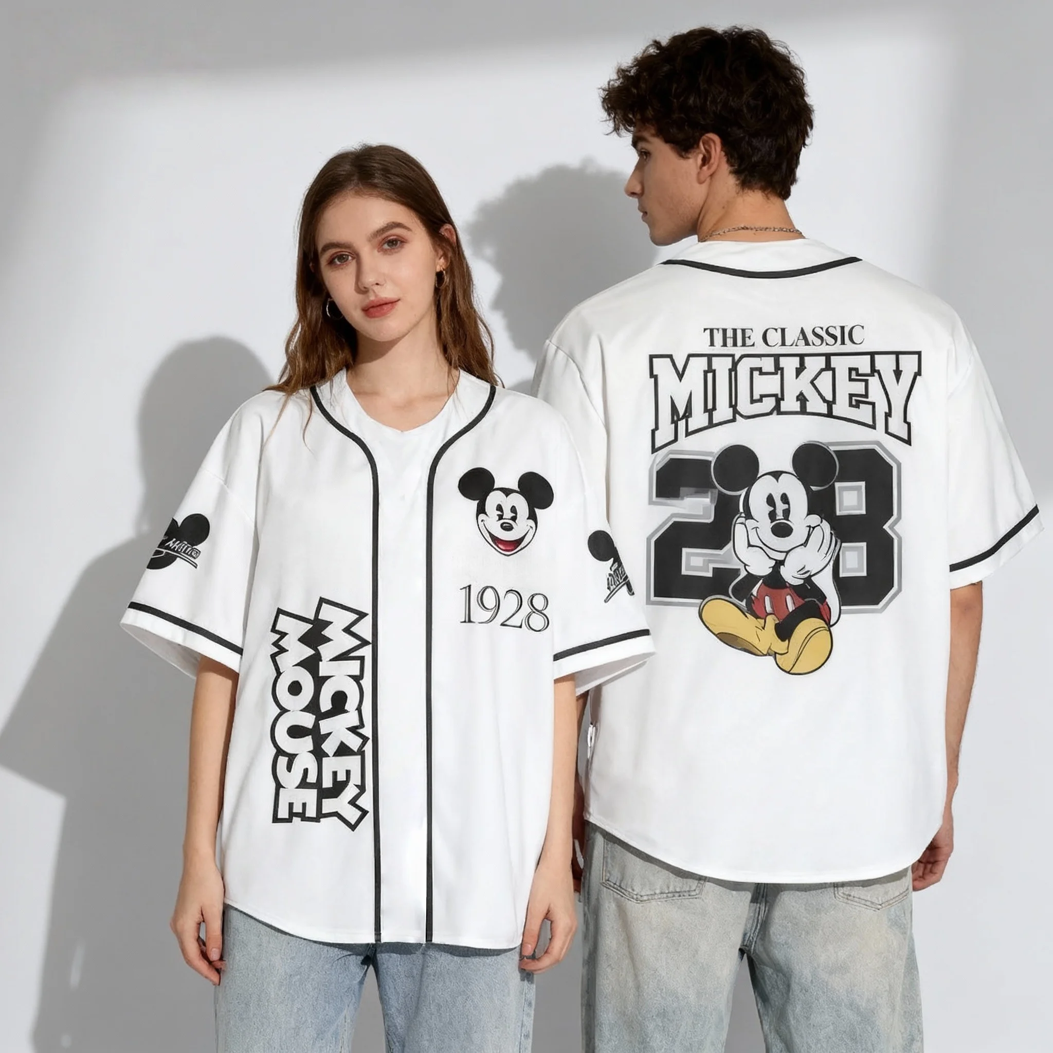 Disney Minion Dumbo Baseball Football Shirt Summer T-shirt Oversized Women's and Men's Adult Trendy Short Sleeves