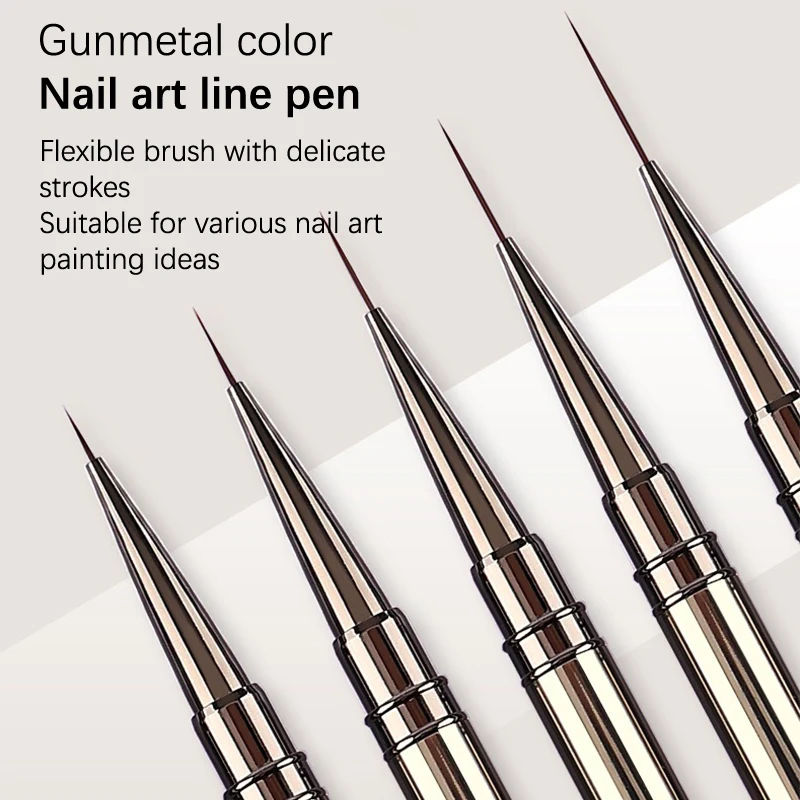 1Pcs Nail Art Brushes French Nail Liner Pens 10/12/23mm Ultra-fine Long Wire Drawing Painting Manicure Tool