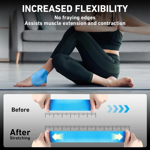 Imagen 2 del producto 10 unids/set cinta de kinesiología deportiva para esguince de tobillo y recuperación de lesiones, fascitis Plantar terapéutica, impermeable, alivia la hinchazón