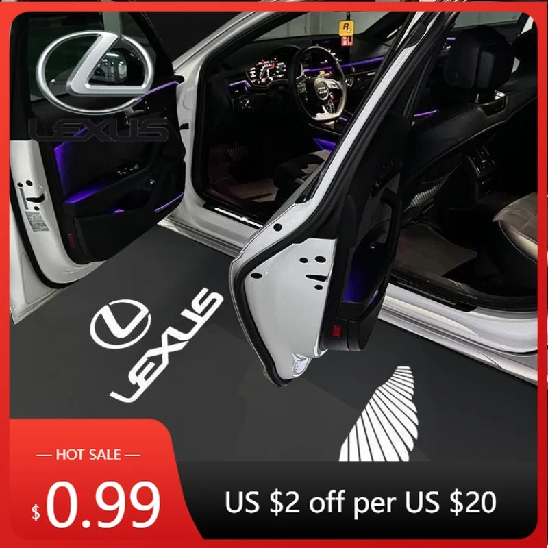 

Interior Stickers Led Car Door Welcome Laser Projector Logo Night Light Wireless For Lexus IS IS250 IS300 IS350 2006 - 2020 2021