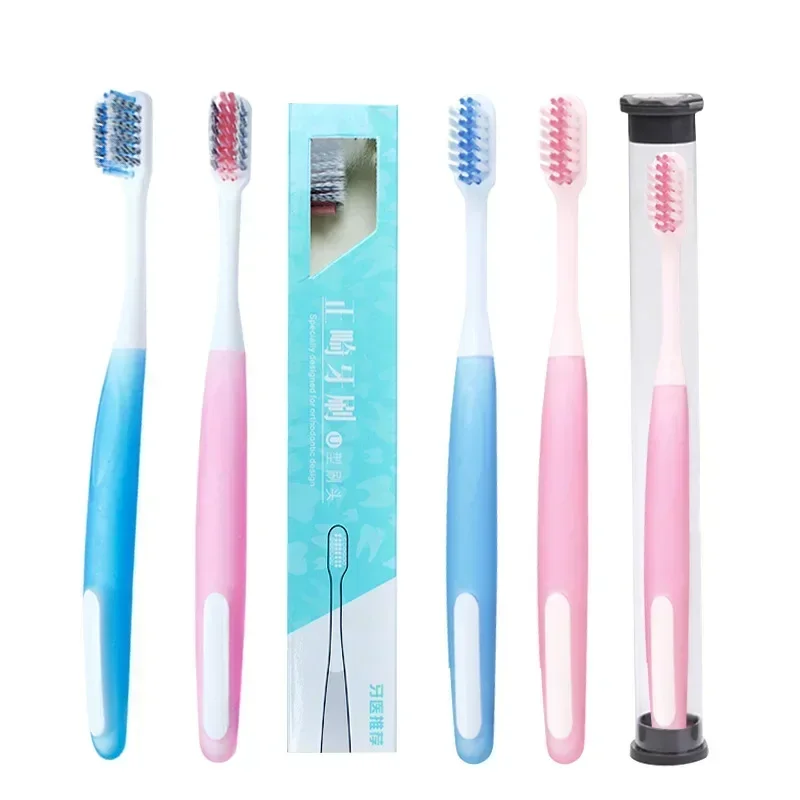 

Oral Care Toothbrush with Ultra-fine Fiber, Soft Hair, Plastic Handle, Travel Portable, Eco Friendly, Nano and Box
