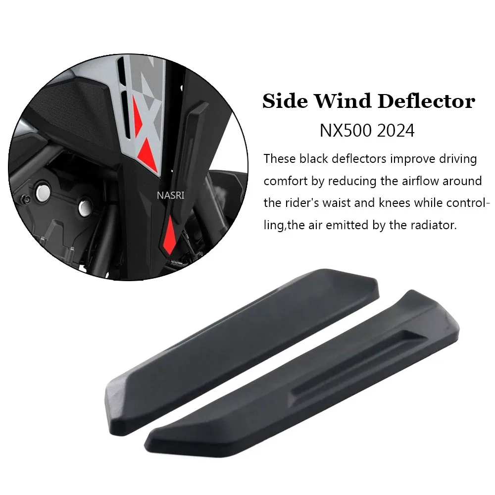 

NEW Motorcycle Accessories Side Wind Deflector Deflector Fairing Radiator Kits Black For Honda NX500 NX 500 2024