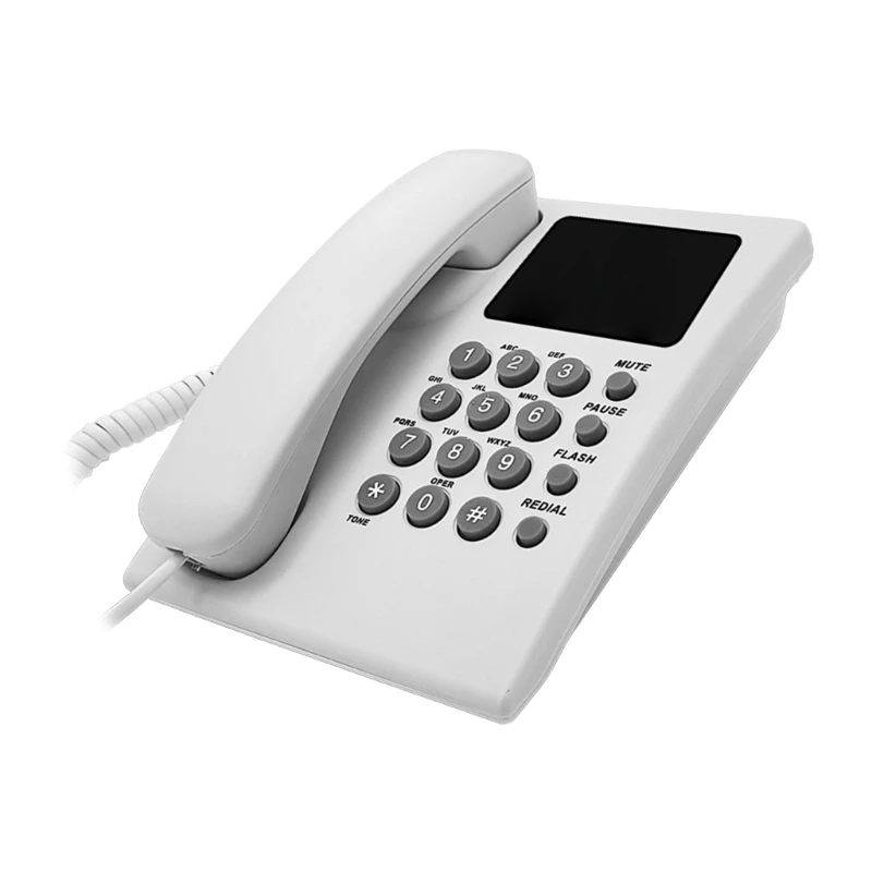 Landline Telephone Corded Desktop Large Button Phone for Seniors with Redial Corded Phone for Seniors Phone for Seniors