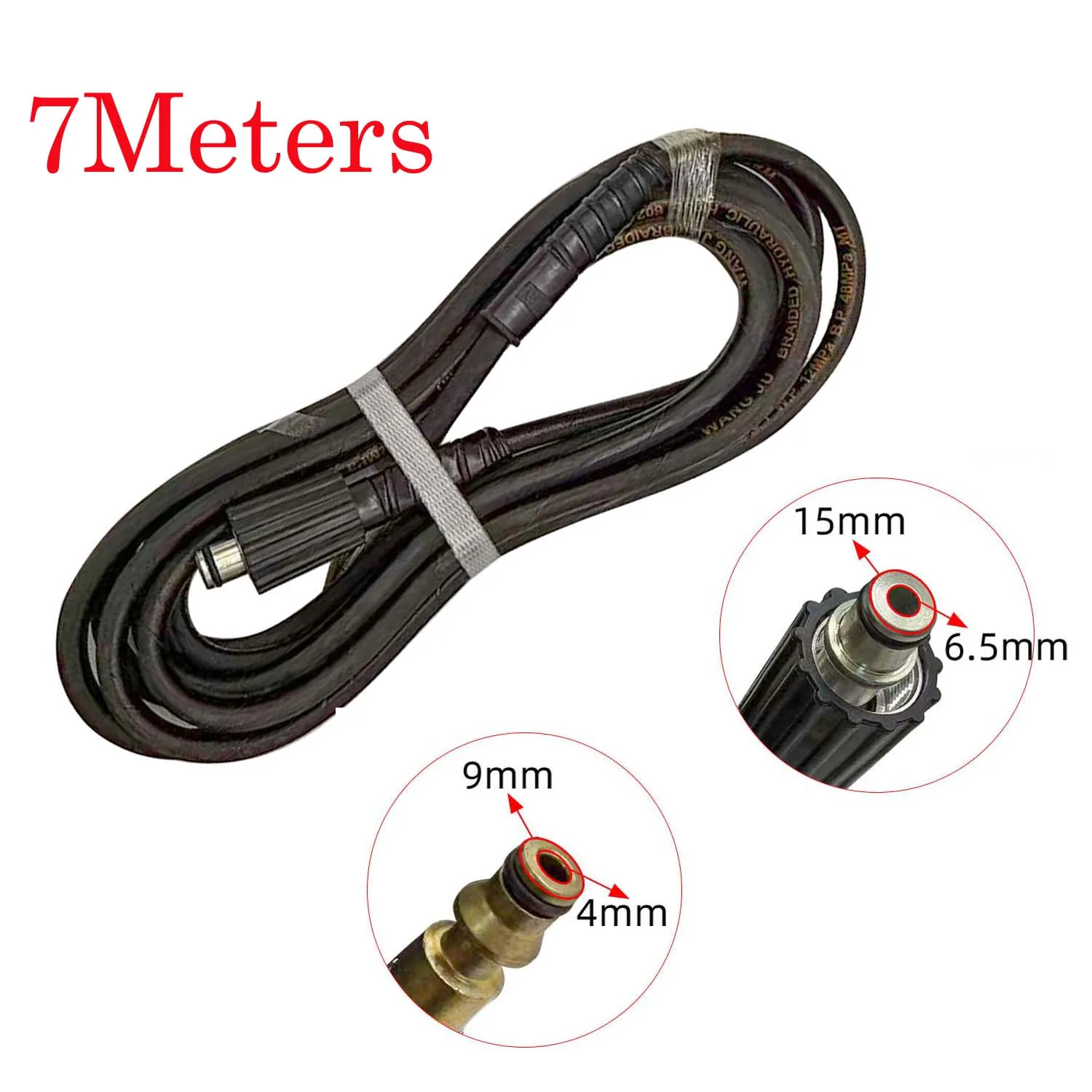 7M Car Wash Hose  Extension Hose High Pressure Water Pipe Reinforced Rubber Tube For Cleaning Machine Cleaning Rubber Pipe