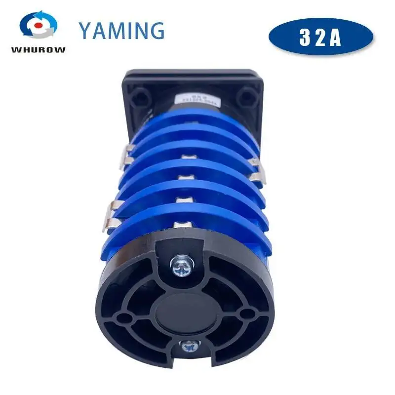 آلة لحام مفتاح كام دوار 6 أقطاب 4 مواقف KDHC-32/6x3 اتصال فضي 32A 500V التحكم اليدوي في الدائرة #6