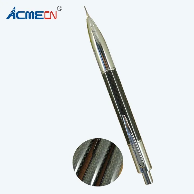 

ACMECN Unisex Carbon Fiber Pencil Propelling Push Silver Trim Sketch drawing 0.7mm Mechanical Lead Pencils