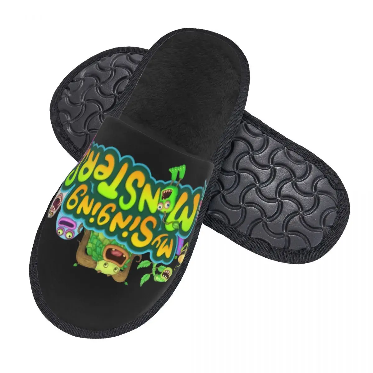 My Singing Monsters House Slippers Women Comfy Memory Foam Electronic Video Game Slip On Hotel Slipper Shoes