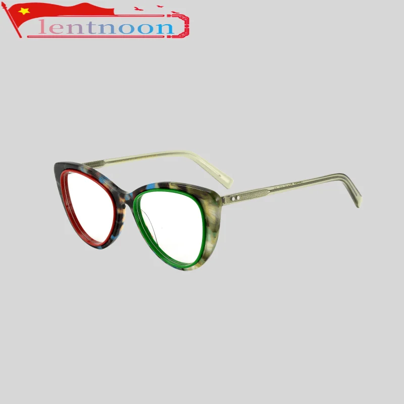 New Trend Cat Eye Women's Glasses Frame Dazzling Designer Acetic Fashion Personality Decoration Myopia Can Be Prescribed