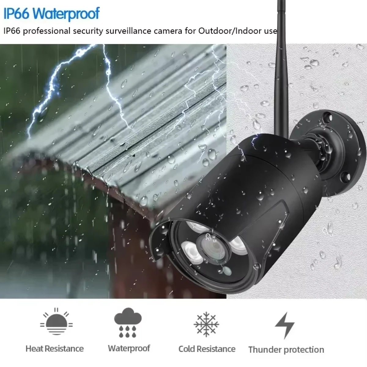 8CH Wireless Smart Life/Tuya CCTV Kit 10.1" LCD  Weatherproof Human Detection WiFi NVR Indoor/Outdoor 5MP IP Surveillance System