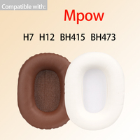 H7 Earpads for Mpow Headphones H12 BH415 BH473 Ear Cushions Replacement Headset Pad Covers