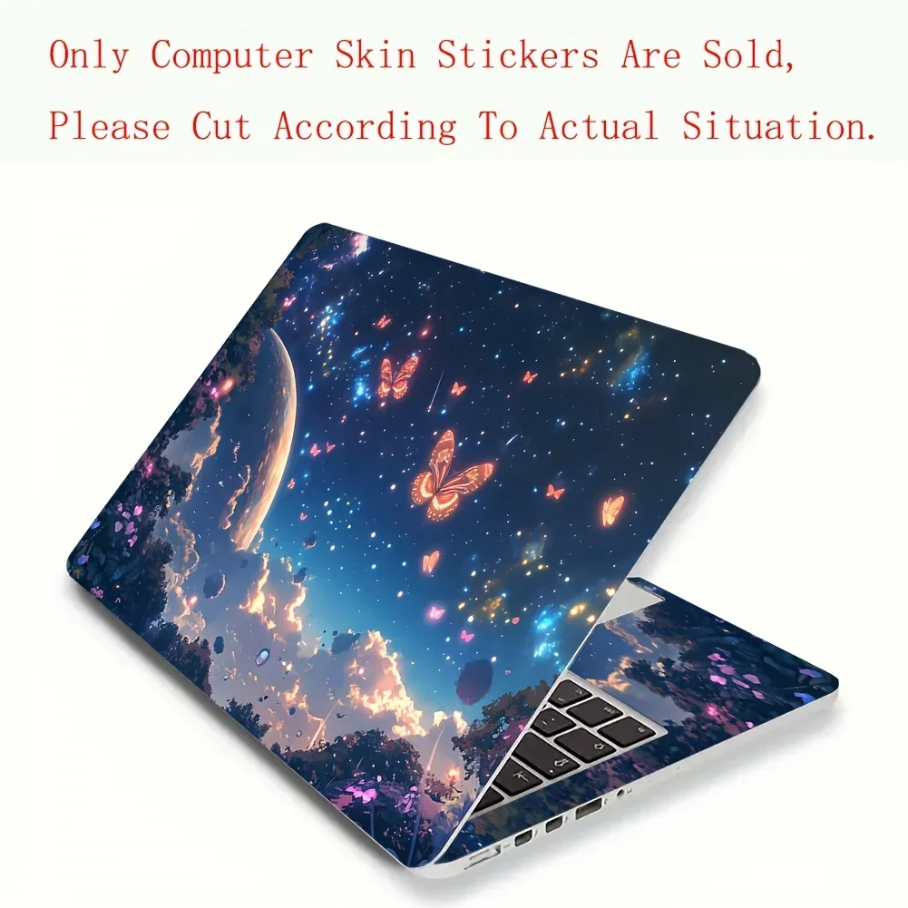 2 Pieces of Vinyl Material Fantasy Night Designed Laptop Case Scratch Resistant Laptop Case Suitable for Laptops Decal