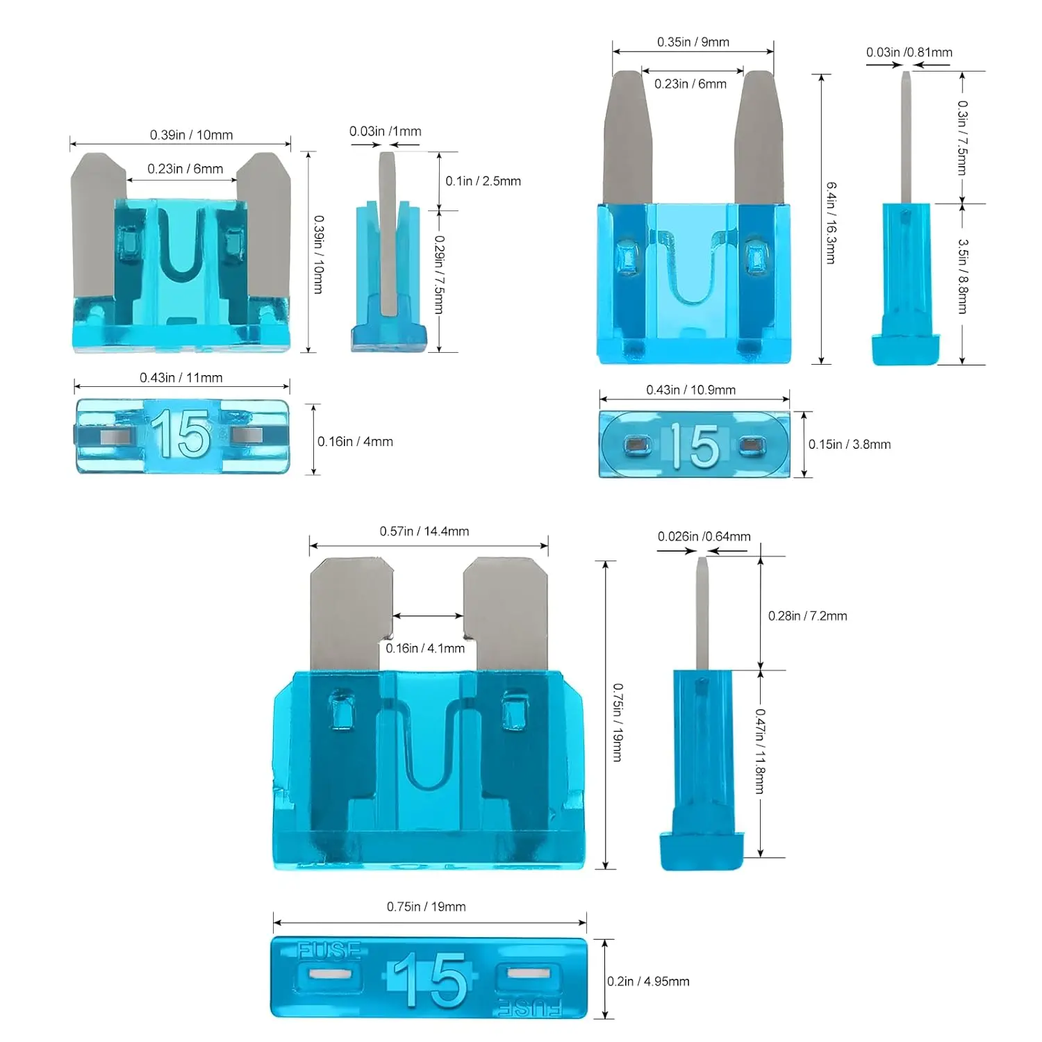 180pcs auto fuses smíšený souprava, 60 mini čepel auto tavná pojistka +60 předpis tavná pojistka automobilové +60 mikro tavná pojistka + tavná pojistka tahoun