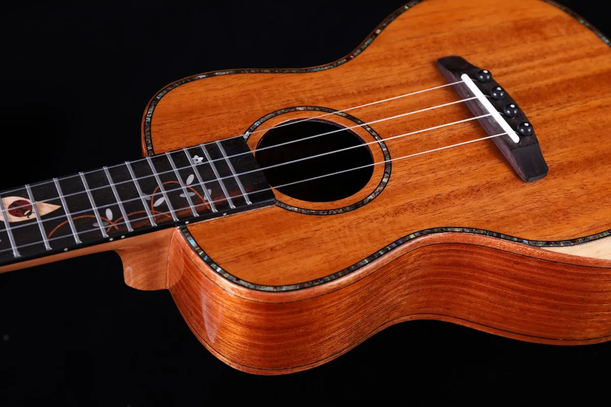 Hooqu بالجملة 23 بوصة الماهوجني الأعلى القيثارة حار بيع واحد أعلى طالب القيثارة الصلبة