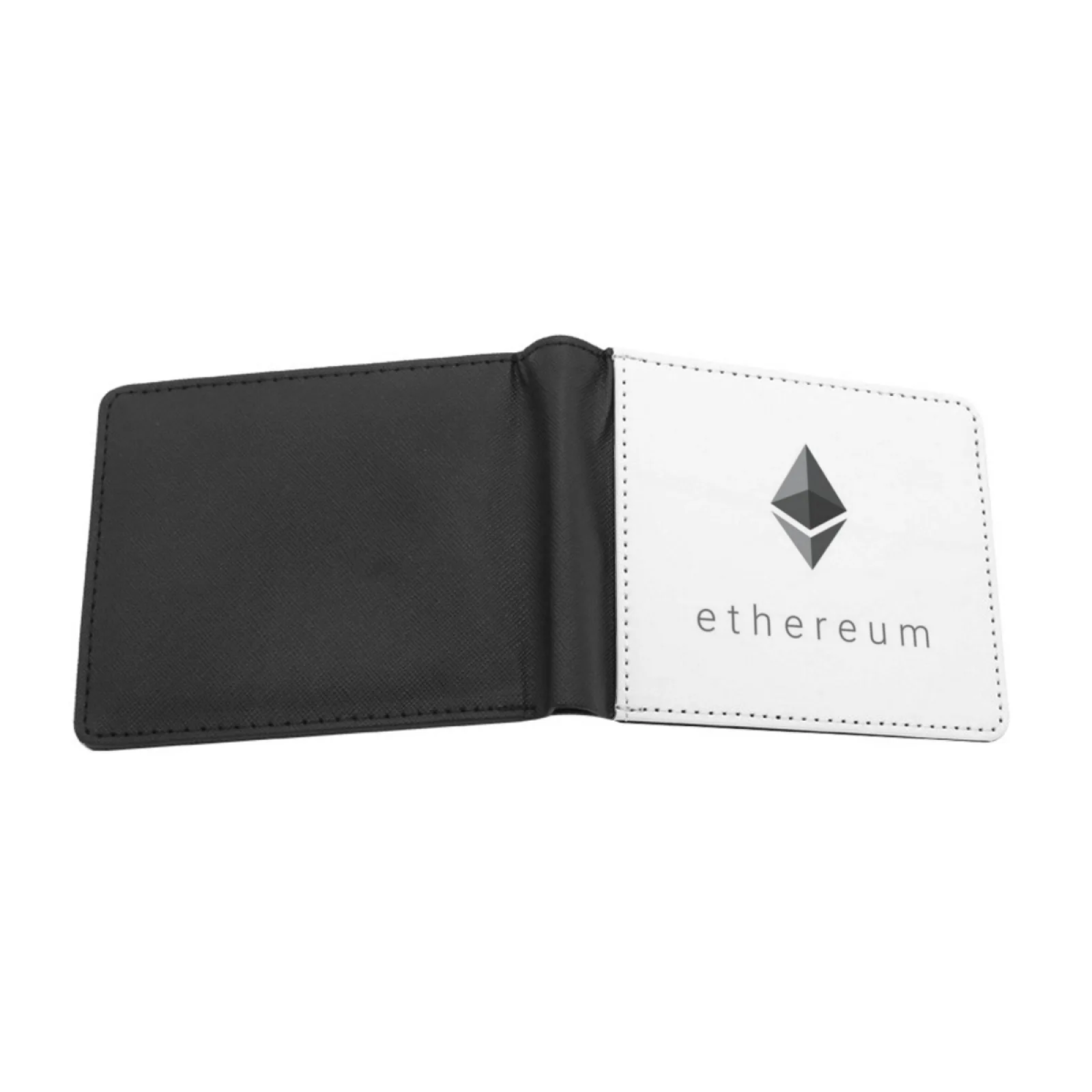 Ethereum Men Wallets Card Man Wallet Short Purse Bi-Fold Personalized Purses Ethereum Crypto Bitcoin Personalized Print Vintage