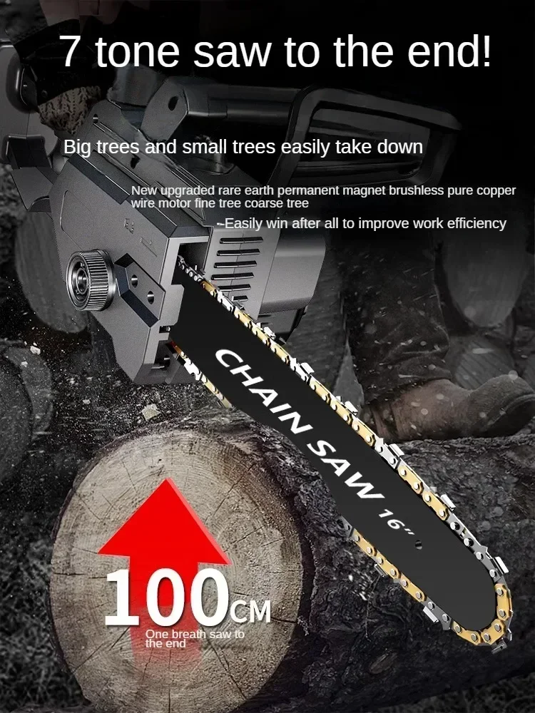 110V/220V Professional Electric Chainsaw with Powerful Lithium-ion Battery and Portable Design DV