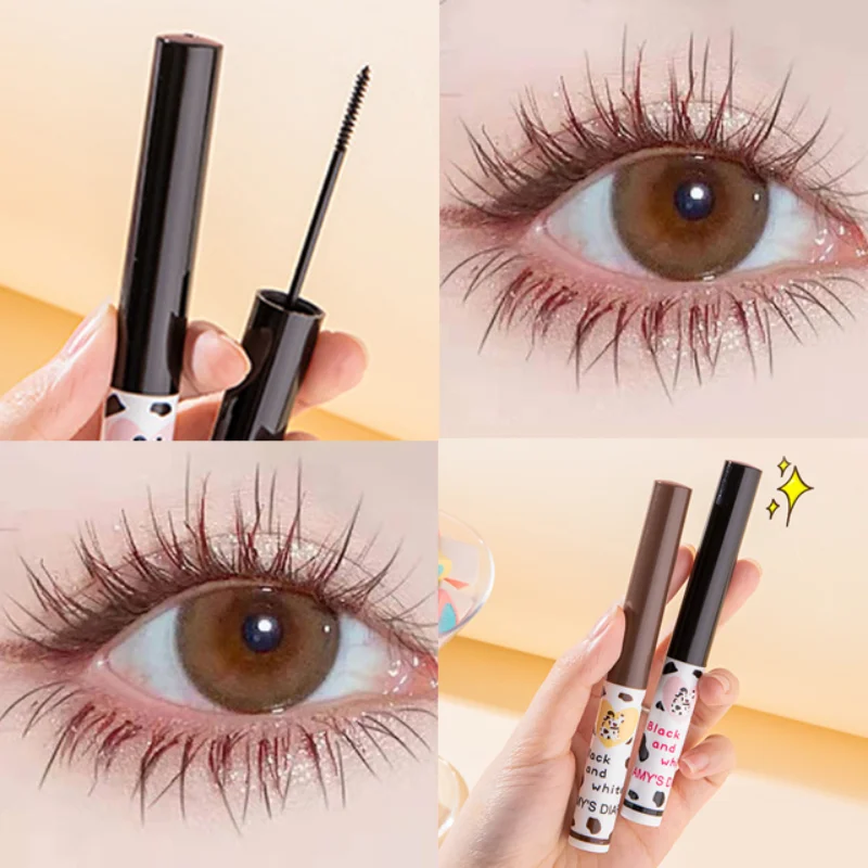 InjFiber-Mascara à brosse ultrafine imperméable, extension de cils, allongement et bouclage, maquillage longue durée