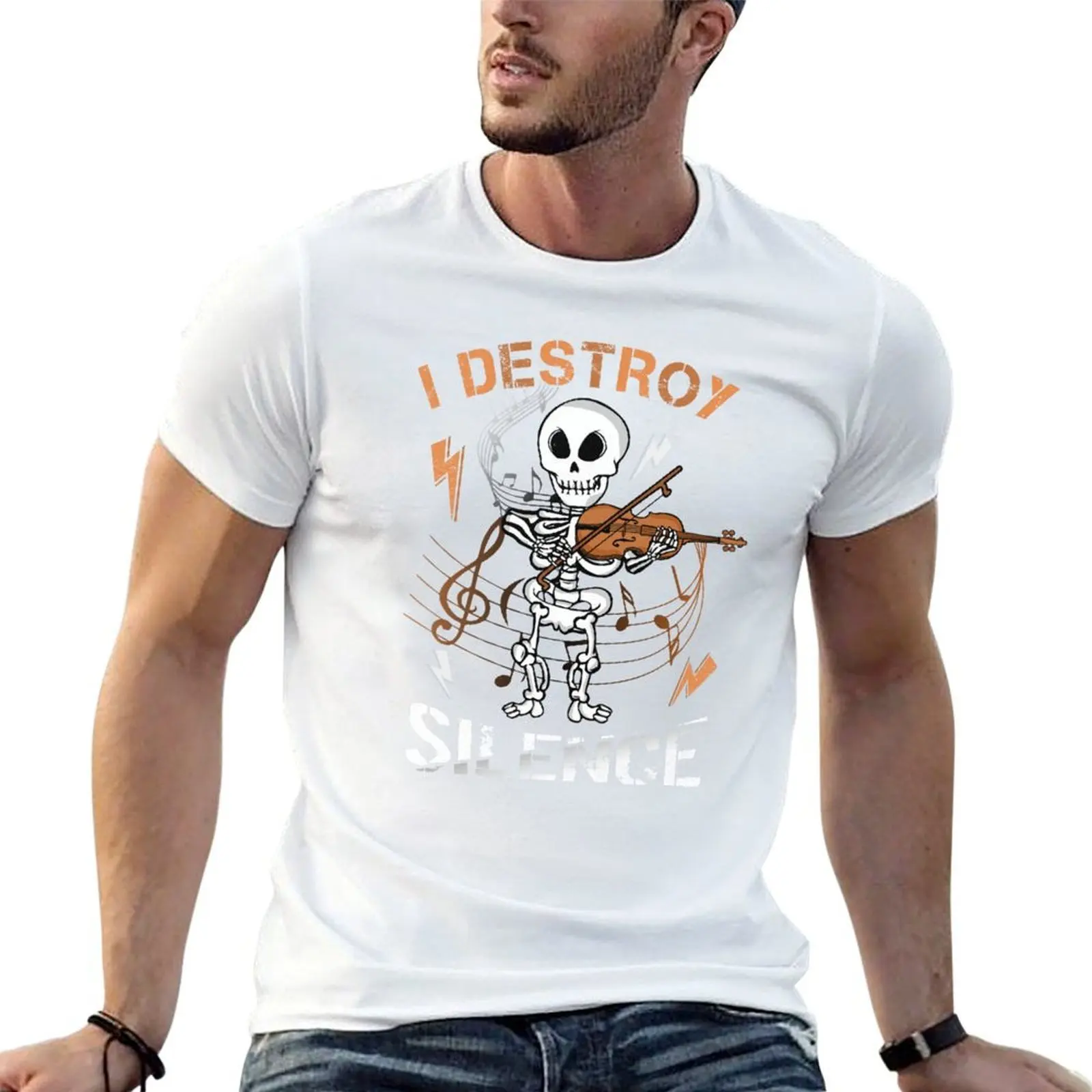 Violin Lover Music Kids Viola Player Gift Fiddle Violin T-Shirt Casual Fashion Short Sleeve Cotton T-Shirt