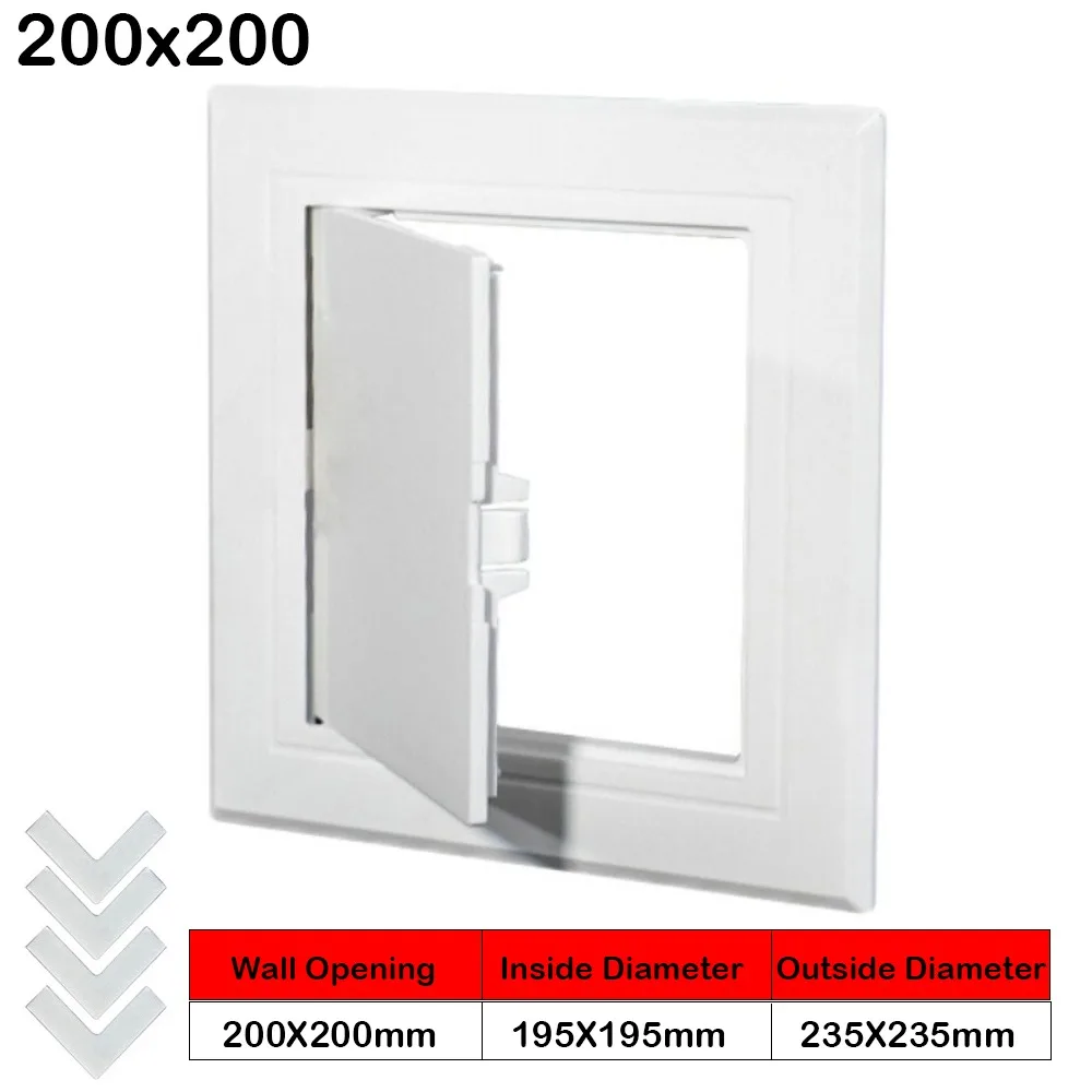 5-Pack Access Door Cover – PVC Drywall Ceiling & Wall Hole Cover, White, 5.9" X 5.9" For Plumbing & Electrical Access