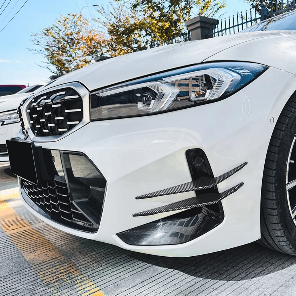 For BMW 3 Series G20 G21 G28 LCI M Sport 318i 320i 330i M340i 2022-2024+ Front Bumper Side Splitter AirVent Trim Blade view 6