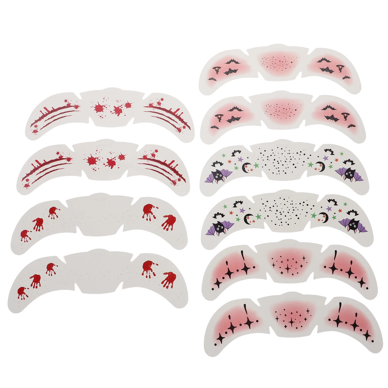 

10Pcs Waterproof Freckles Face Tattoo Stickers Realistic Temporary Makeup Decals for Halloween Cosplay Fake Scars Face Decals