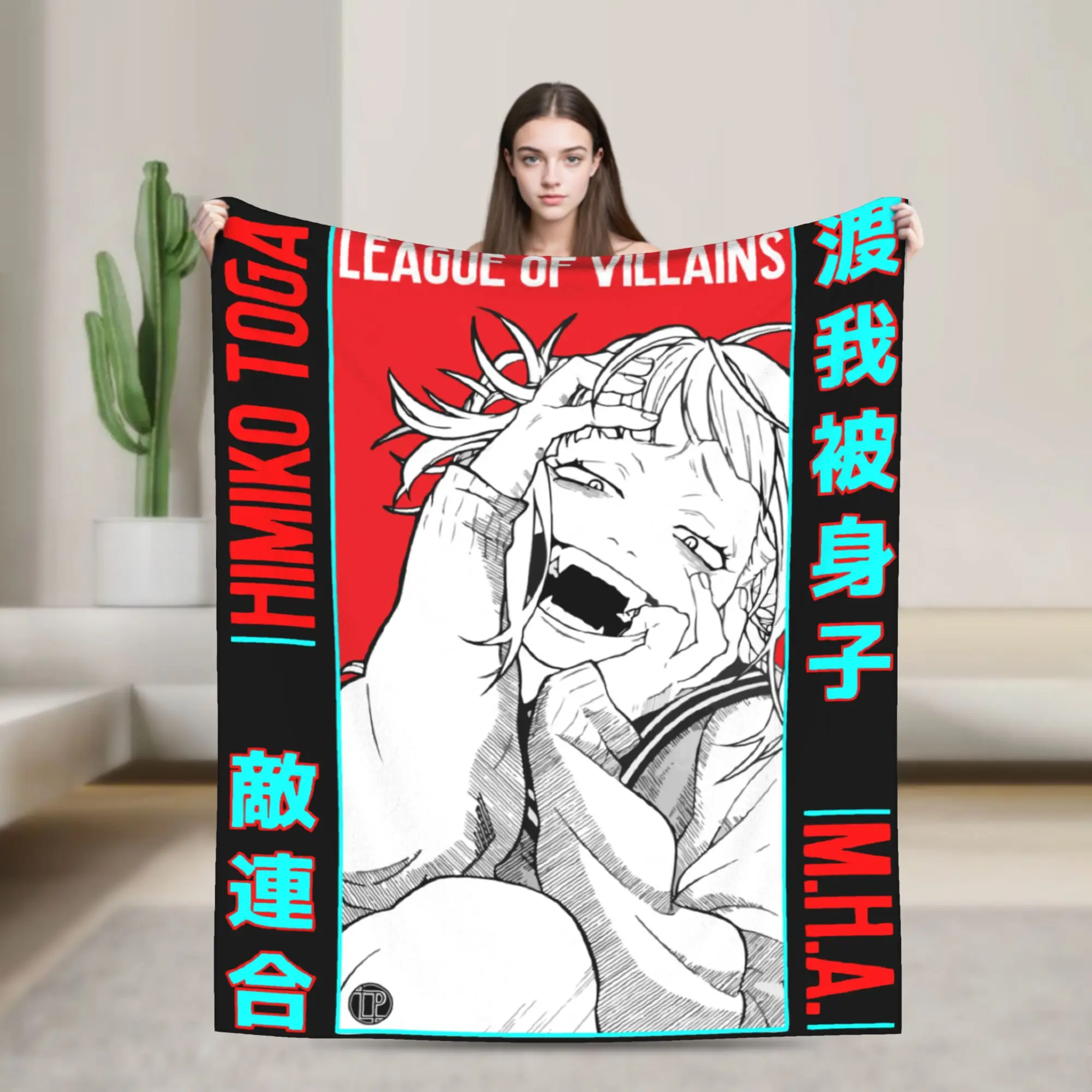 

Himiko Toga MHA Blankets Boku No My Hero Academia Manga Fuzzy Novelty Breathable Throw Blanket for Home Summer