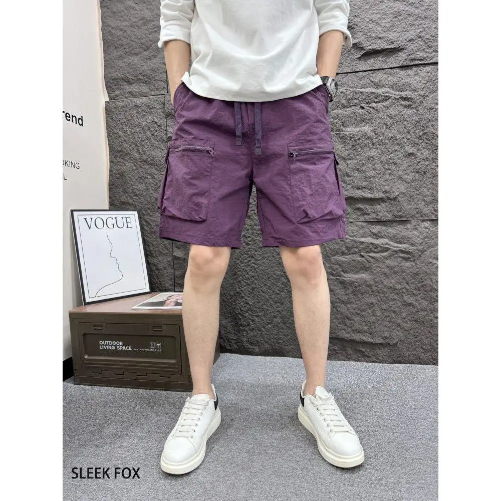 

Новые мужские модные летние спортивные шорты-бриджи 2026 года для активного отдыха, пляжные, с ручной вышивкой